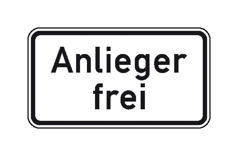 Zusatzzeichen - StVO - Anlieger frei - 2 Größen