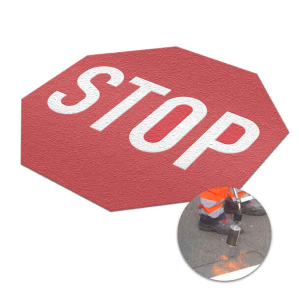 PREMARK® Stopschild - thermoplastische Bodenmarkierung