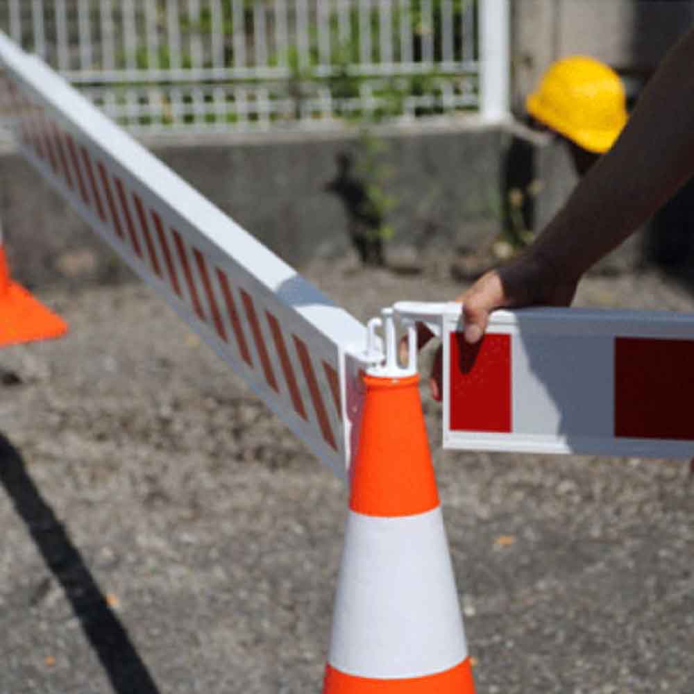 Teleskop Absperrschranke ausziehbar - in 2 Längen und 2 Farben