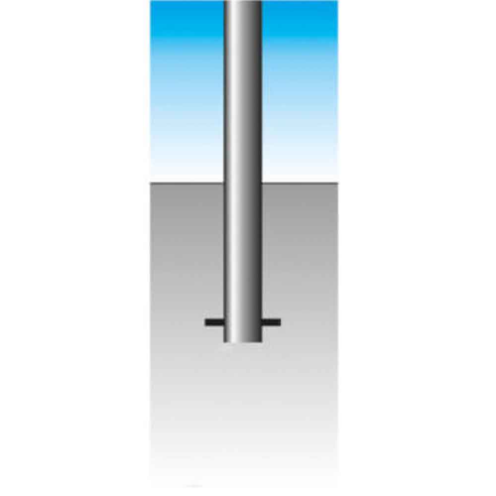 Absperrpfosten SPU aus Stahl - herausnehmbar - zum Einbetonieren oder zum Aufdübeln - 4 Ausführungen