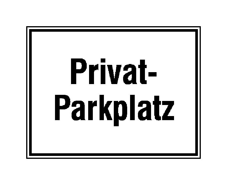 Parkplatzkennzeichnung / Hinweisschild - Privat-Parkplatz