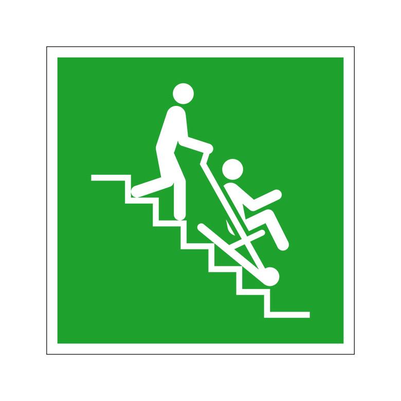 Fluchtwegschild - Rettungsstuhl - langnachleuchtend