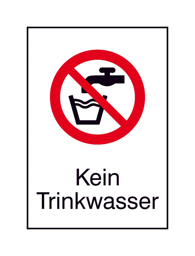 Verbots-Kombischild - Kein Trinkwasser