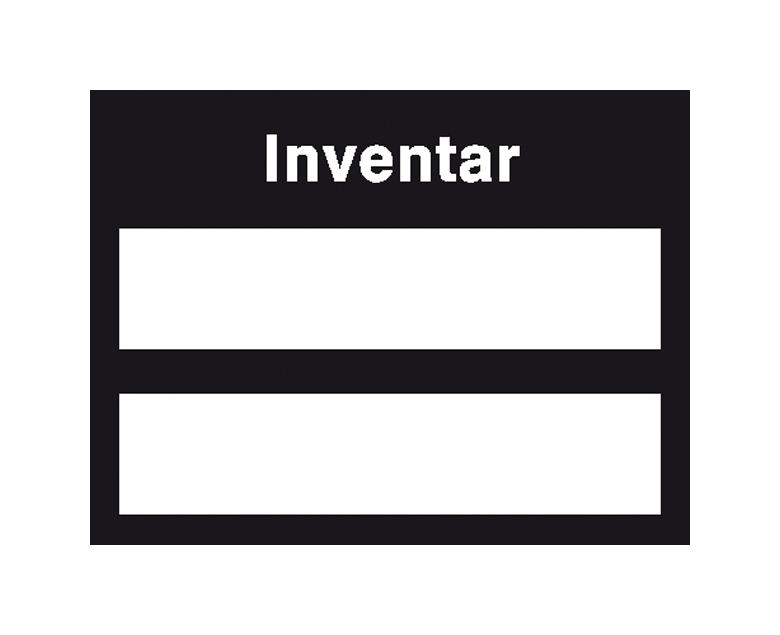 Inventar-Kennzeichnungsetikett - Maxi - Text: Inventar - 3 Farben