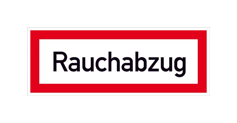 Hinweisschild für die Feuerwehr - Rauchabzug