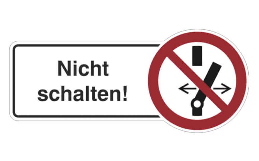 Rondenschild - Nicht schalten - in 2 Ausführungen