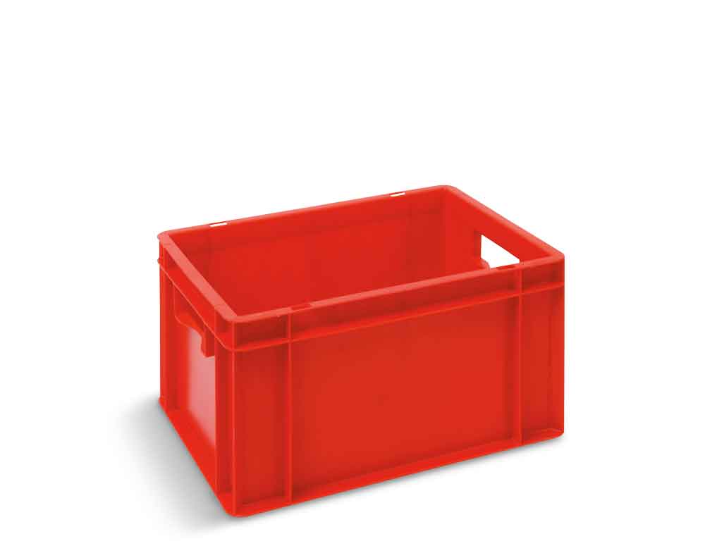 Euronorm-Lagerbehälter - Größe 2 - H 210 x B 300 x T 400 mm - Farbe Blau oder Rot