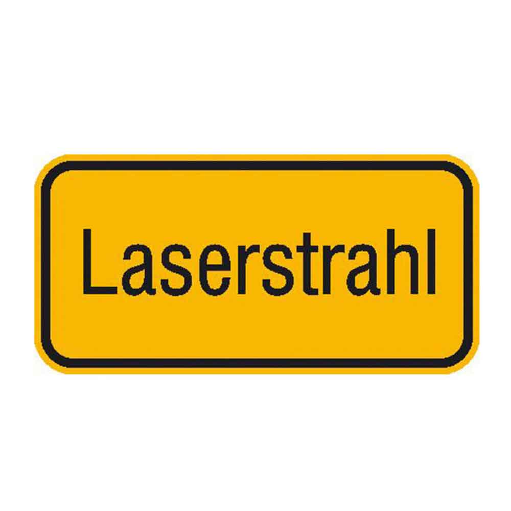 Warn-Zusatzschild - Laserstrahl