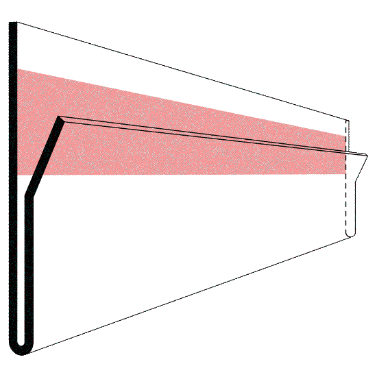 Etikettenhalter mit SK-Klebung