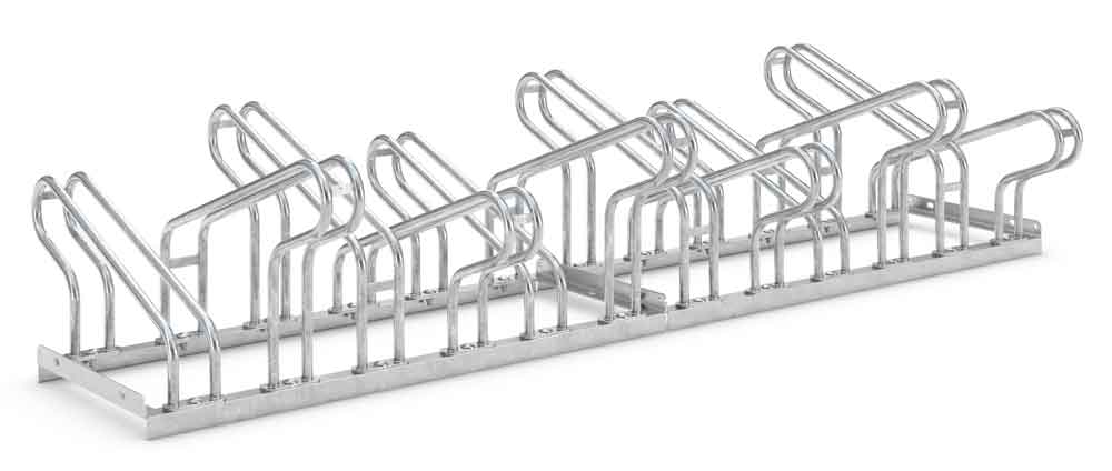 Fahrrad-Anlehnparker 2000 BF - Radabstand 390 mm - zweiseitig - 6 verschiedene Breiten