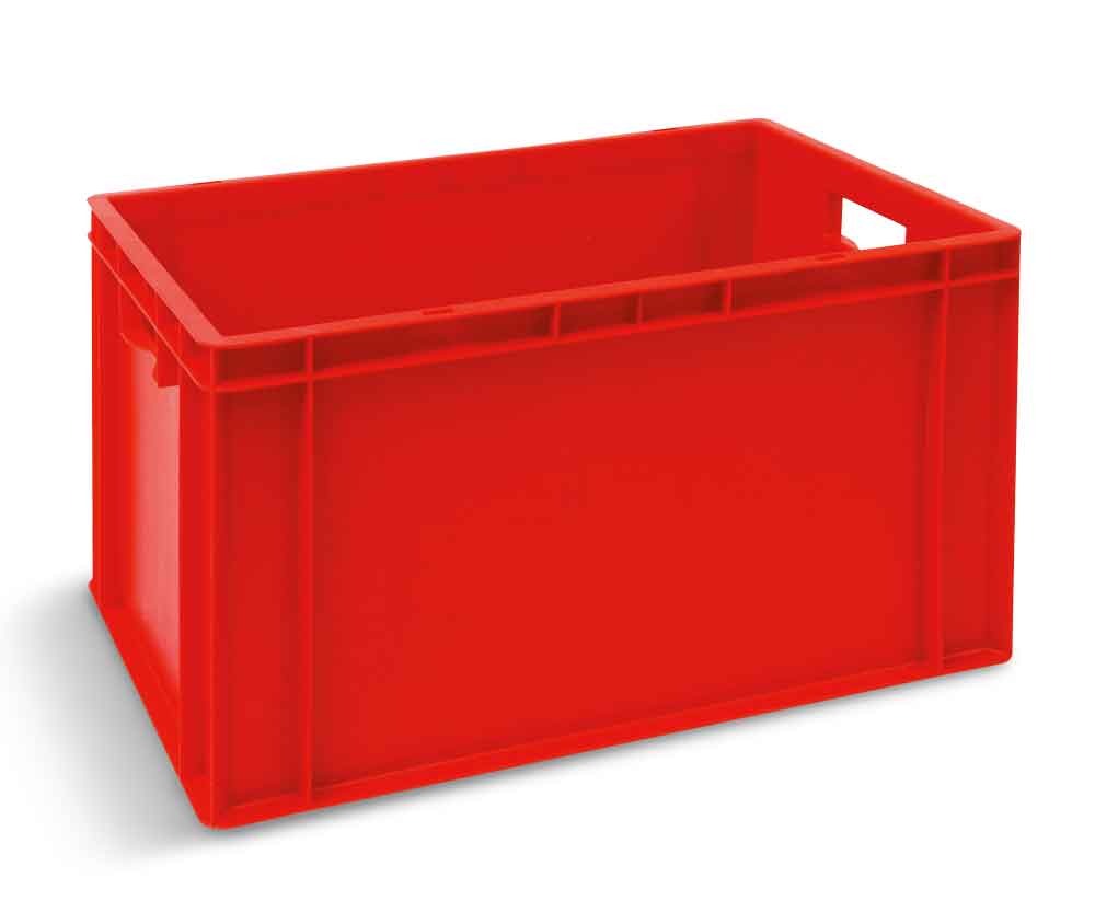 Euronorm-Lagerbehälter - Größe 6 - H 320 x B 400 x T 600 mm - Farbe Blau oder Rot