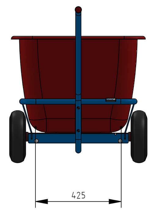 Handwagen mit Kunststoffmulde - Luft-Bereifung - in 2 Größen - Tragkraft 200 kg