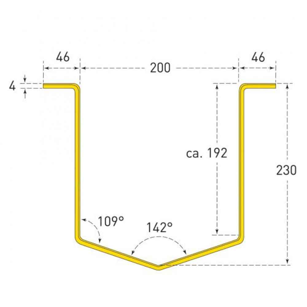 Rohrschutz U-Profil 300 - für Innen- und Außenbereich - Höhe 30 cm - Stahl blank