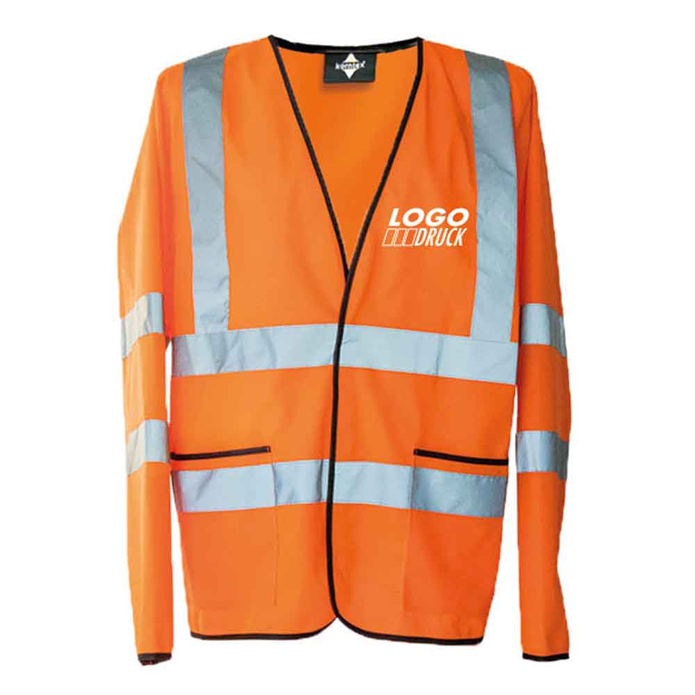 Hi-Vis Leichte Warnjacke Andorra - 6 Größen - in Gelb oder Orange - mit Werbeanbringung