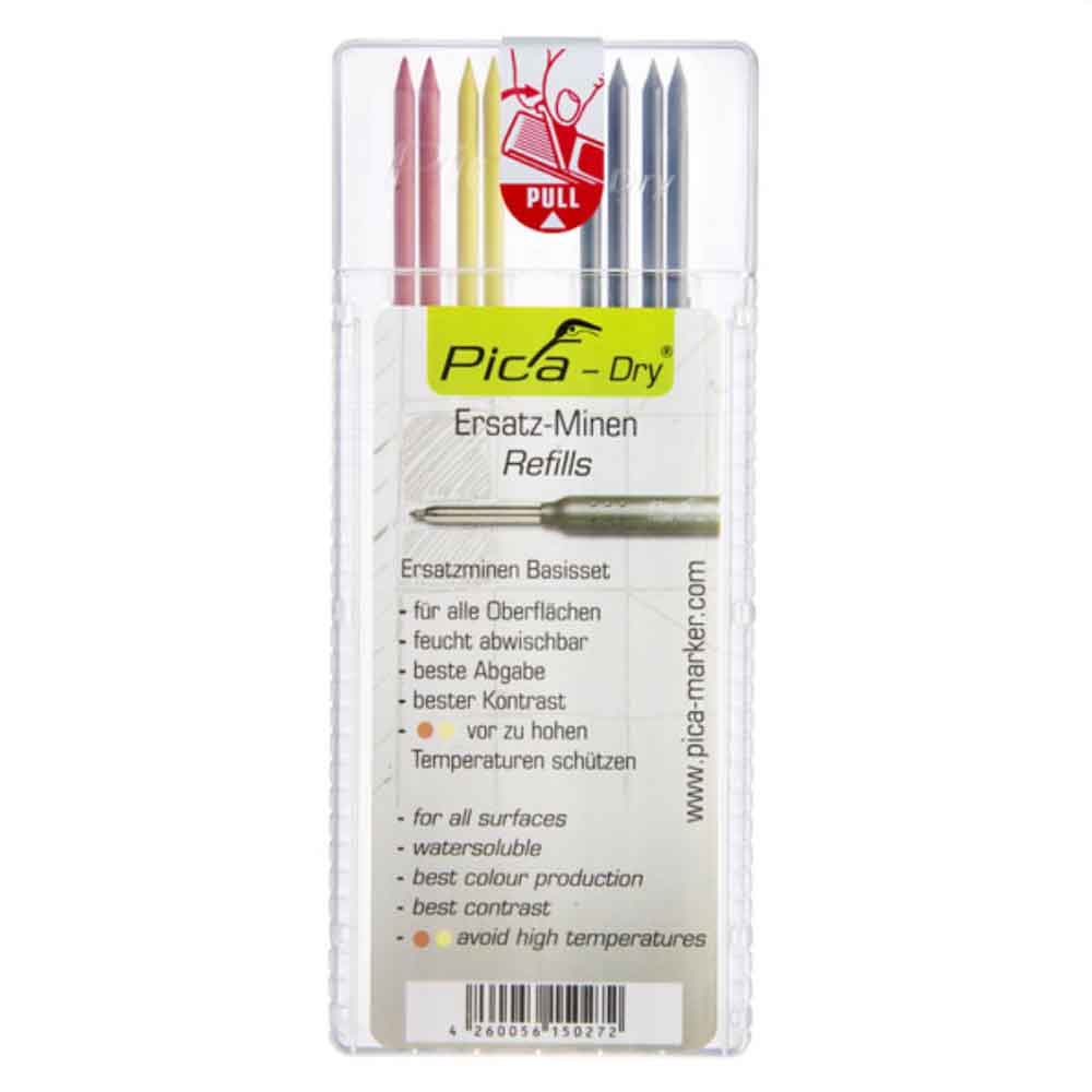 Pica Dry Minen-Set Basis, Graphit, Spezial - Ersatzminen für Pica Dry Longlife Automatic Pen
