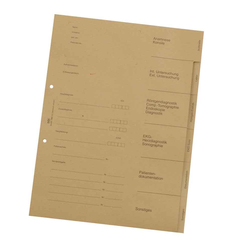 Papier-Registersatz - in 3 Ausführungen