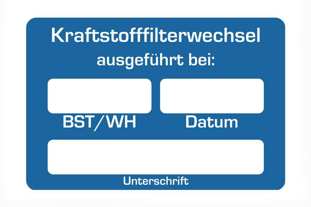 Kundendienst-Aufkleber - für Landmaschinensparte - mit unterschiedlichen Hinweistexten