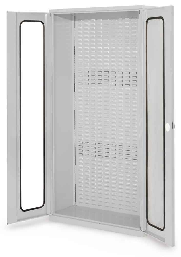 RasterPlan® - Schlitzplattenschrank Modell 50 - Leergehäuse - für Lagersichtkästen - Türen wählbar