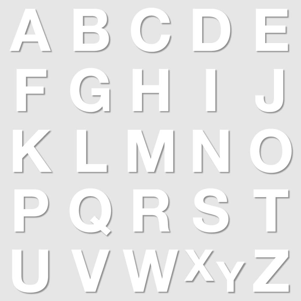 Einzelne magnetische Großbuchstaben - Block Modern - Größen von 20 bis 100 mm - 3 Farben