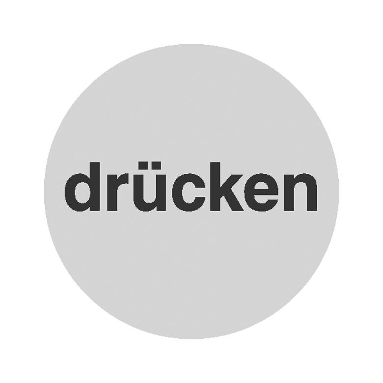 Türschild - Text: drücken - Farbe: Silber / Schwarz