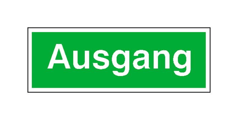 Fluchtweg - Zusatzschild - Ausgang - langnachleuchtend