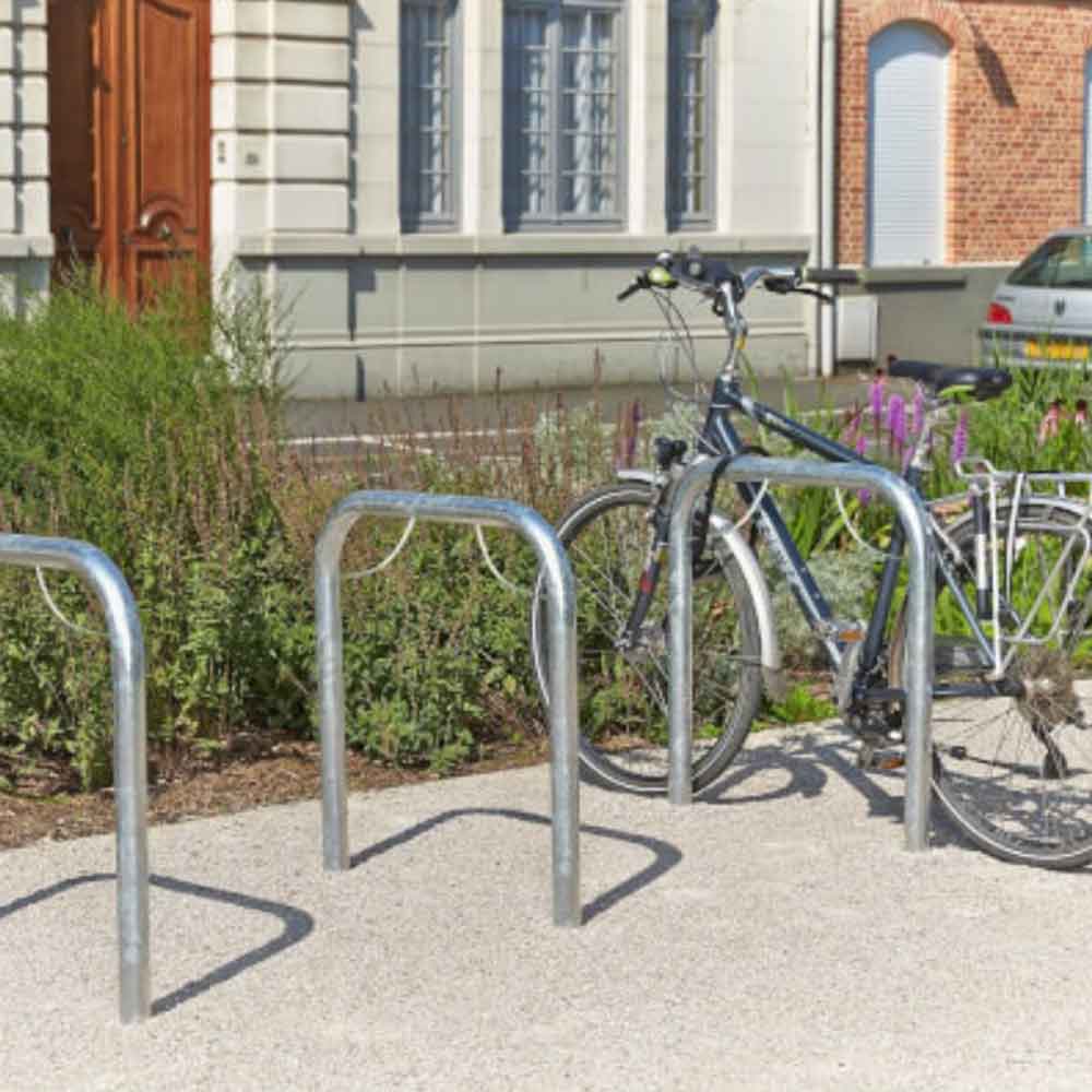 Fahrrad-Anlehnbügel mit 2 Stellplätzen - zum Aufdübeln oder Einbetonieren