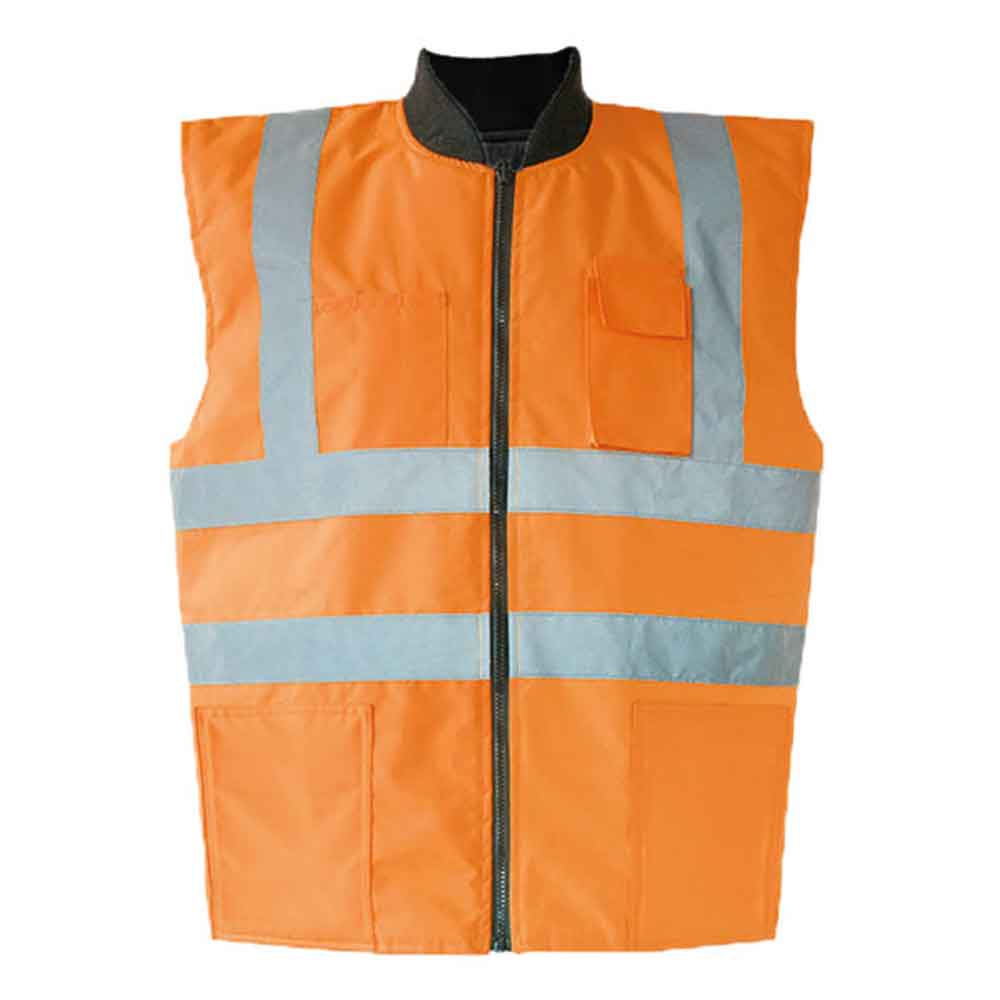 Hi-Vis Reversible Bodywarmer Ural - 6 Größen - Gelb oder Orange - mit Werbeanbringung