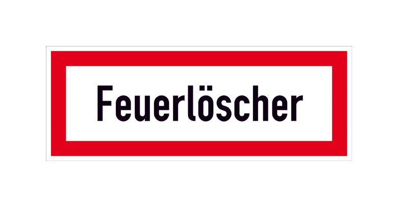 Hinweisschild für die Feuerwehr - Feuerlöscher