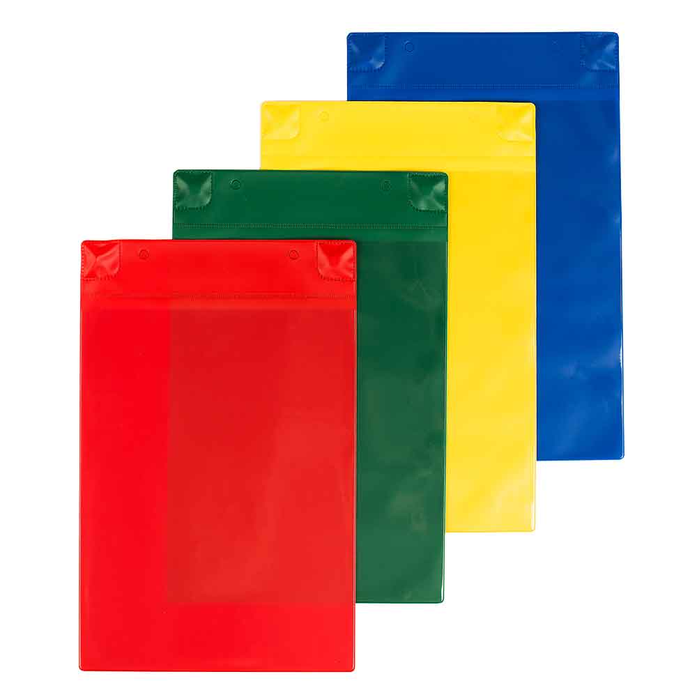 XL Magnet Taschen aus PVC - DIN A4 hoch und quer - 4 Farben