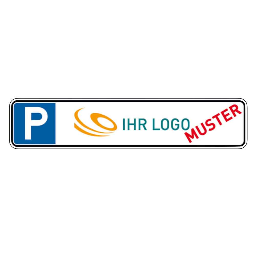 Individuelles Parkplatzschild - Symbol: P - Text/Logo nach Ihren Vorgaben