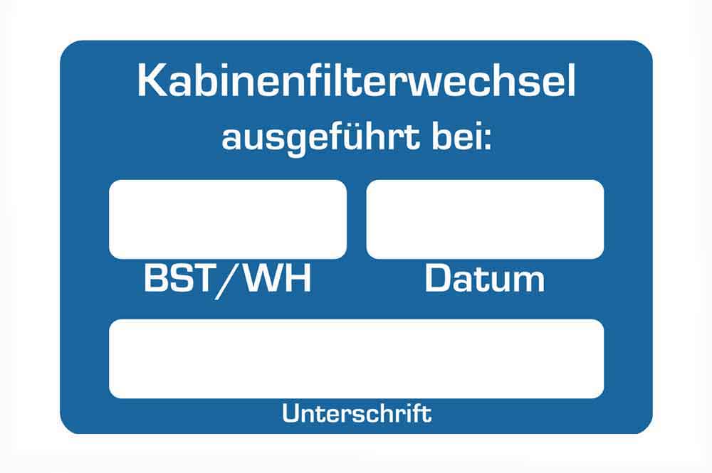 Kundendienst-Aufkleber - für Landmaschinensparte - mit unterschiedlichen Hinweistexten