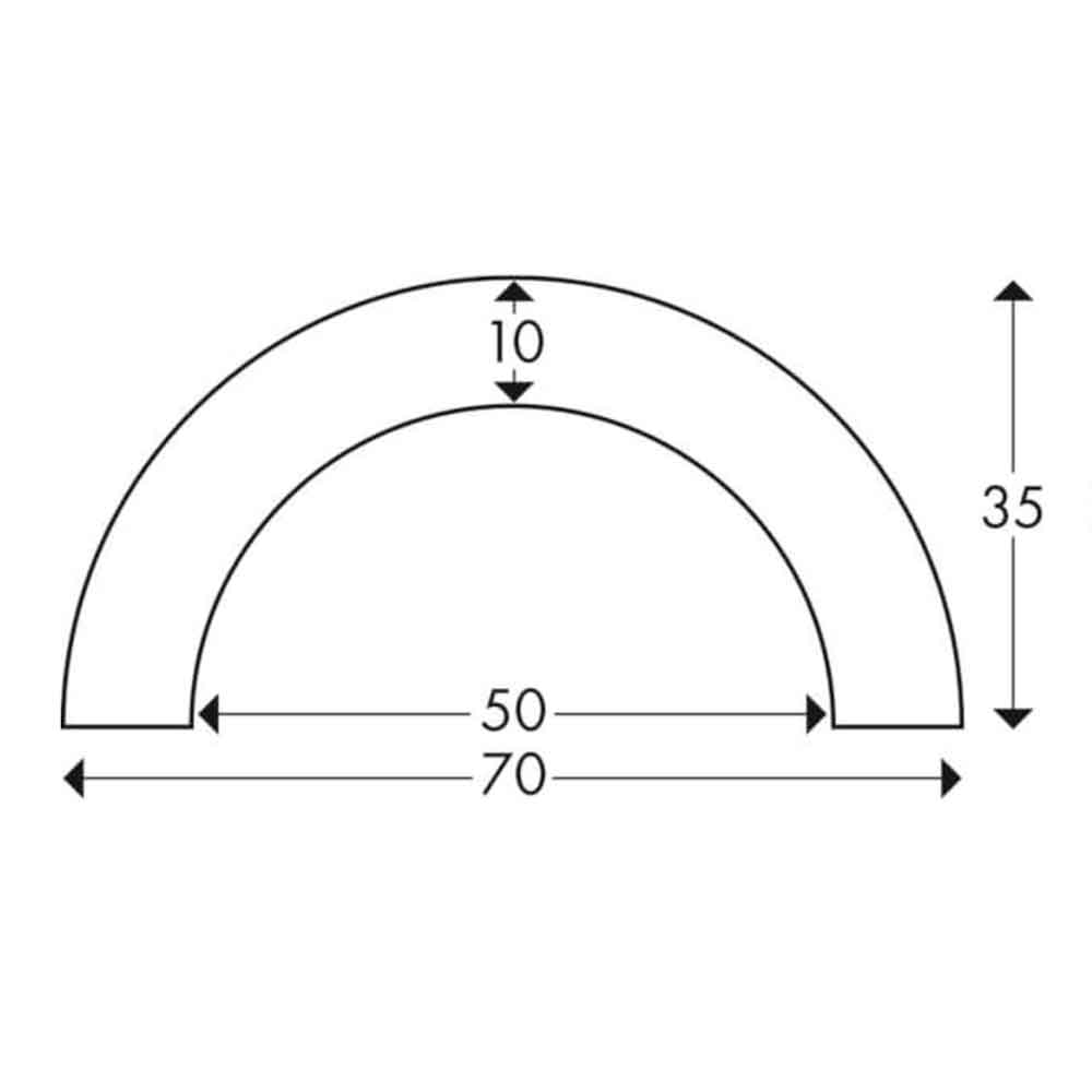 Knuffi Rohrschutzprofil Typ R50 - für Rohr ø 40-60 mm - selbstklebend - 1,0 Meter - 3 Farben