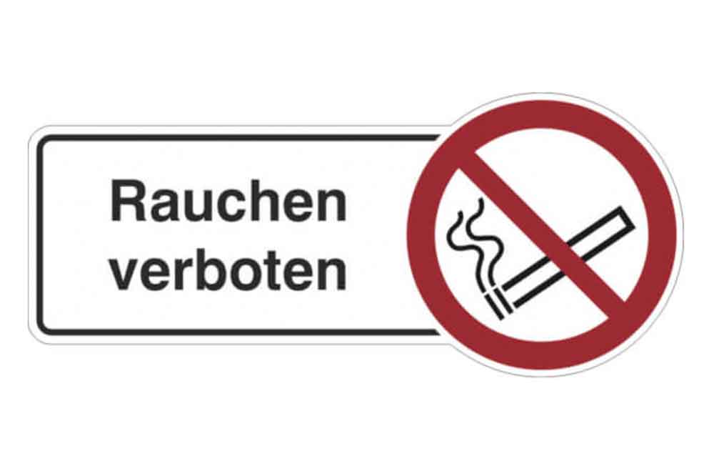 Rondenschild - Rauchen verboten - in 3 Ausführungen