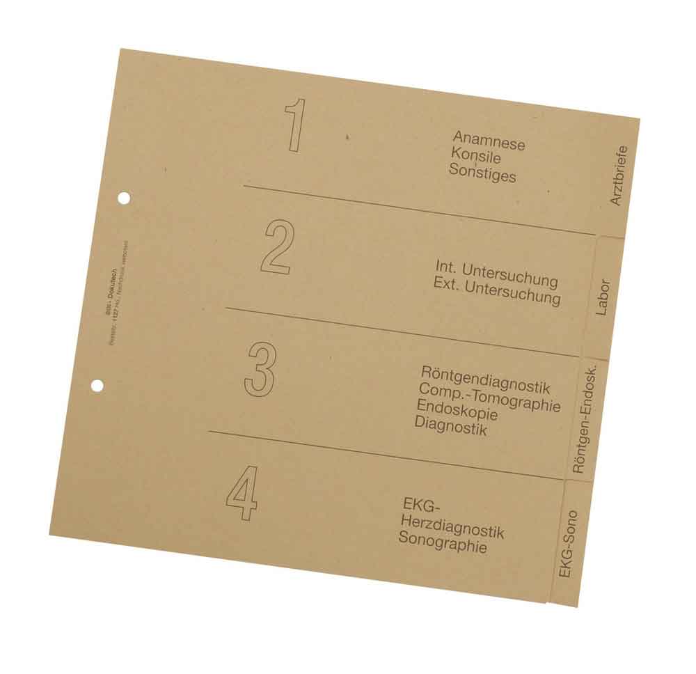 Papier-Registersatz - in 3 Ausführungen