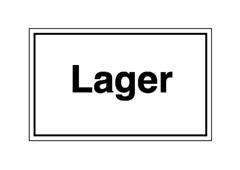 Hinweisschild - Betriebskennzeichnung - Text: Lager