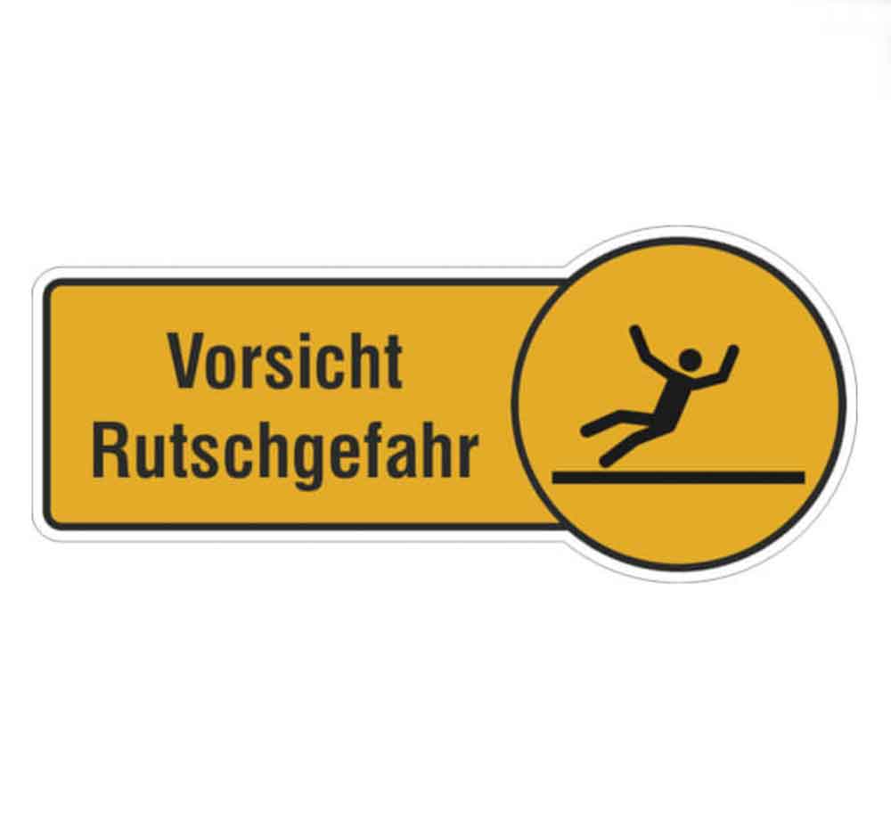 Rondenschild - Vorsicht Rutschgefahr