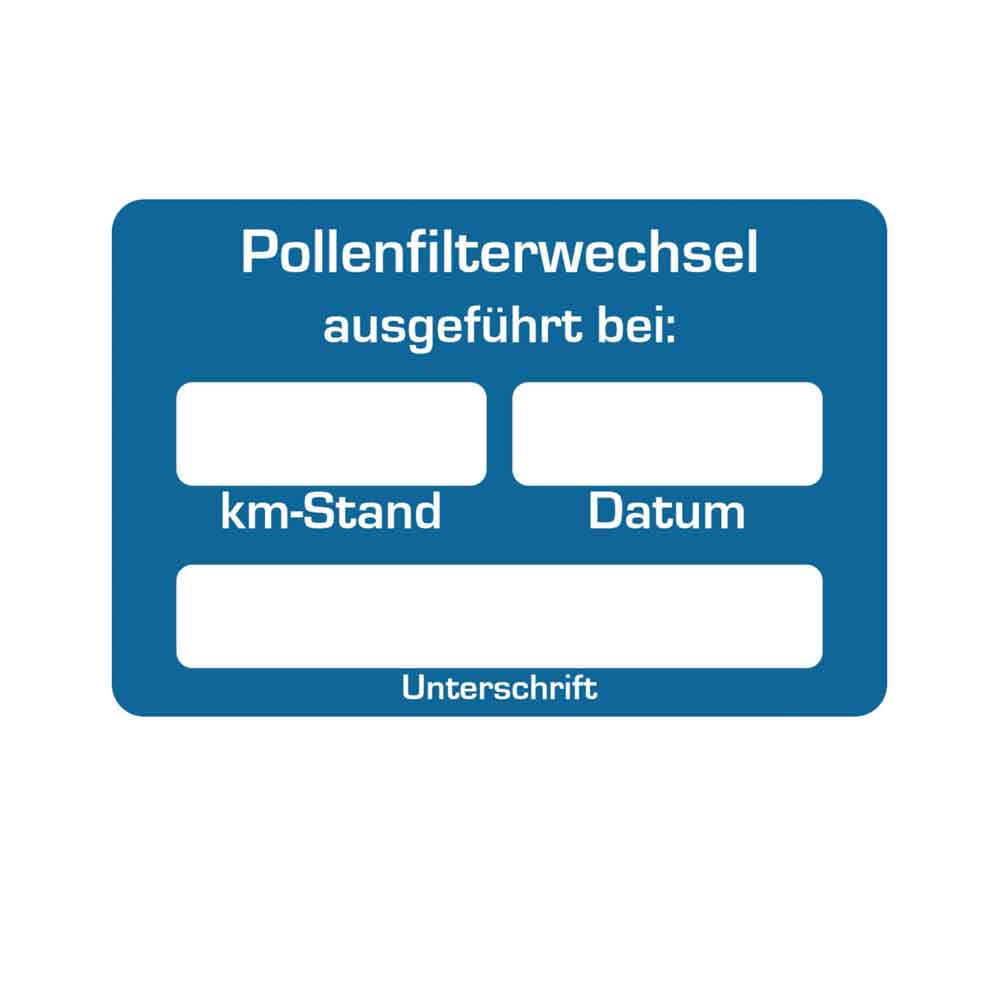 Kundendienst-Aufkleber - für Kraftfahrzeuge - mit unterschiedlichen Hinweistexten