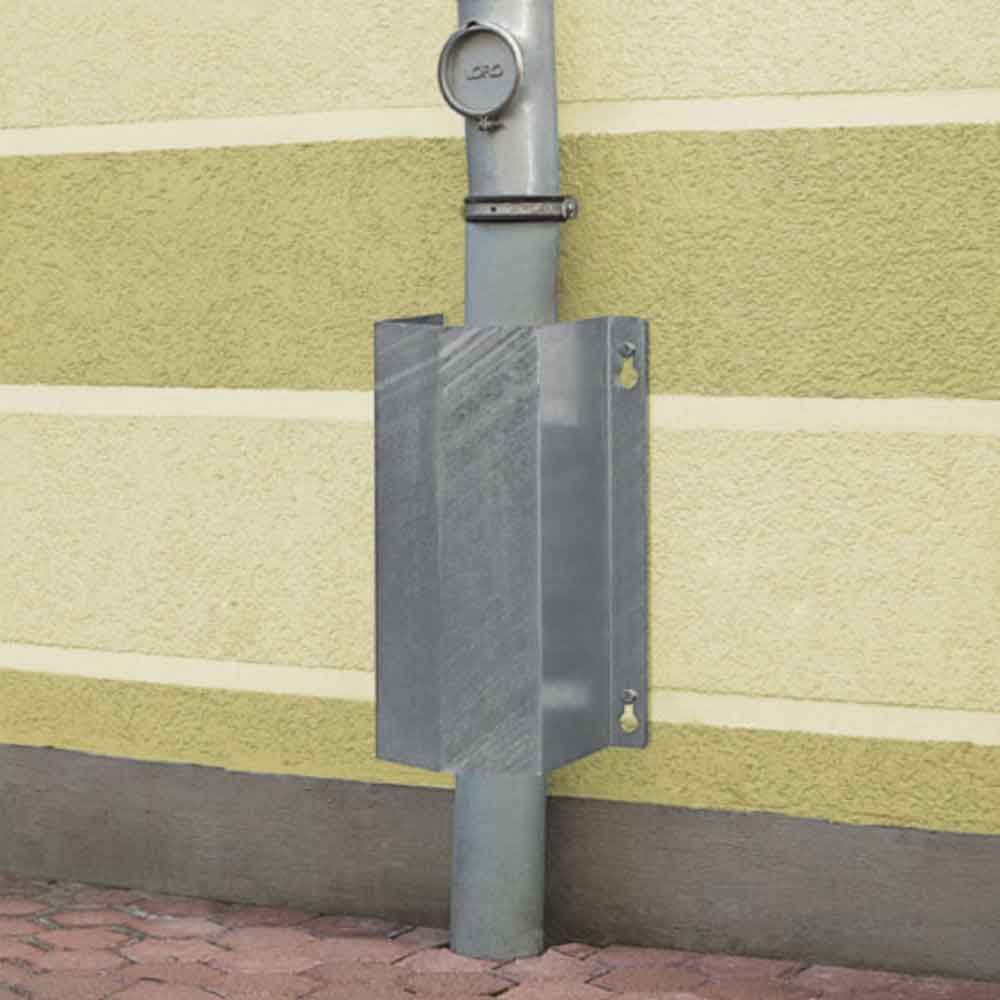 Rohrschutz U-Profil 300 - für Innen- und Außenbereich - Höhe 50 cm - Stahl blank