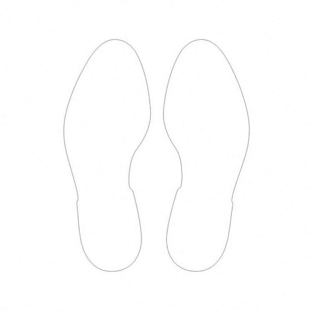 Selbstklebendes Piktogramm - Füße - für Innen und Außen - in 2 Farben