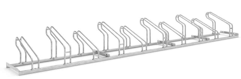 Fahrrad-Anlehnparker 2000 BF - Radabstand 390 mm - einseitig - 7 verschiedene Breiten