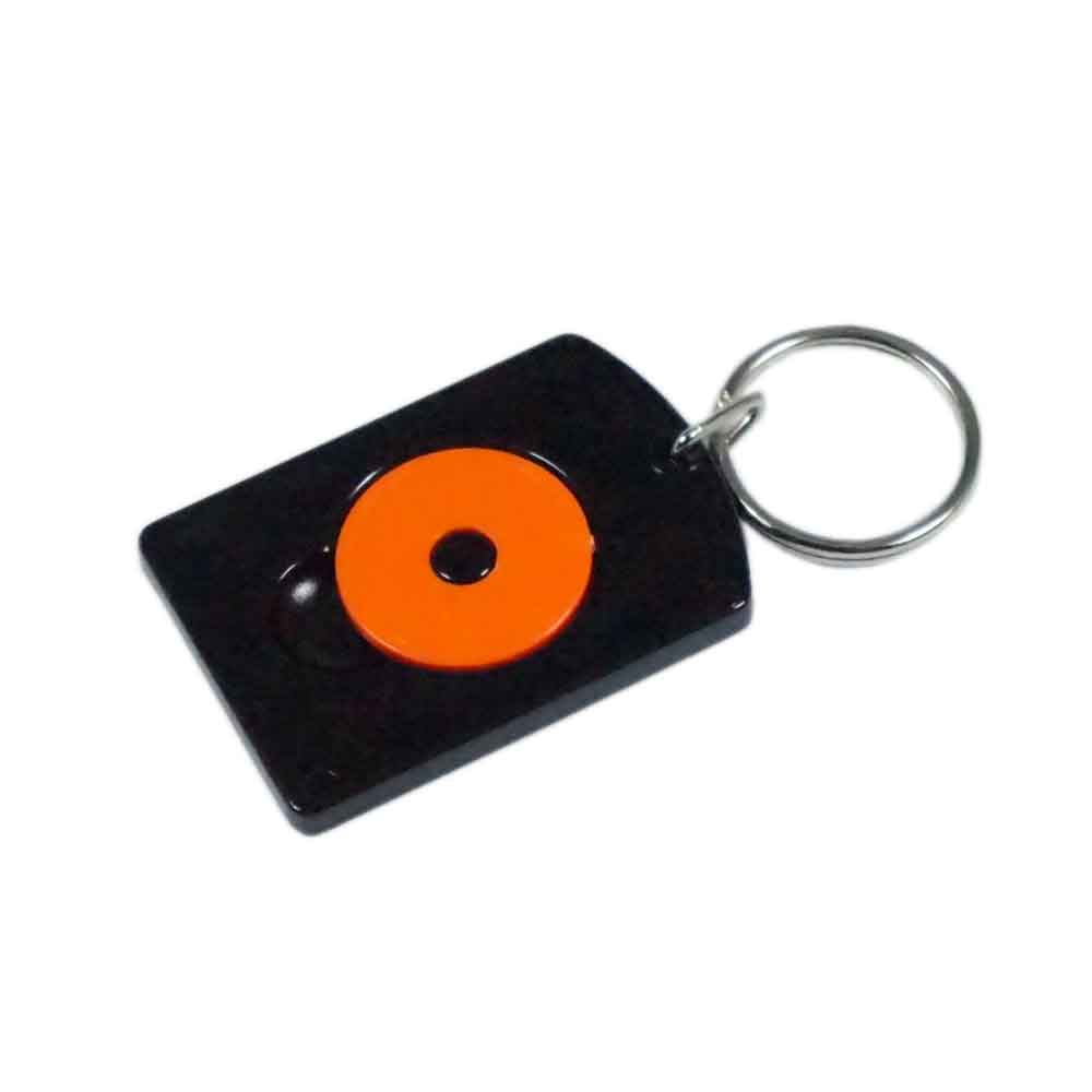 Acryl-Schlüsselanhänger - Einkaufswagen Chip - Bild-/Werbefläche 40/30 mm