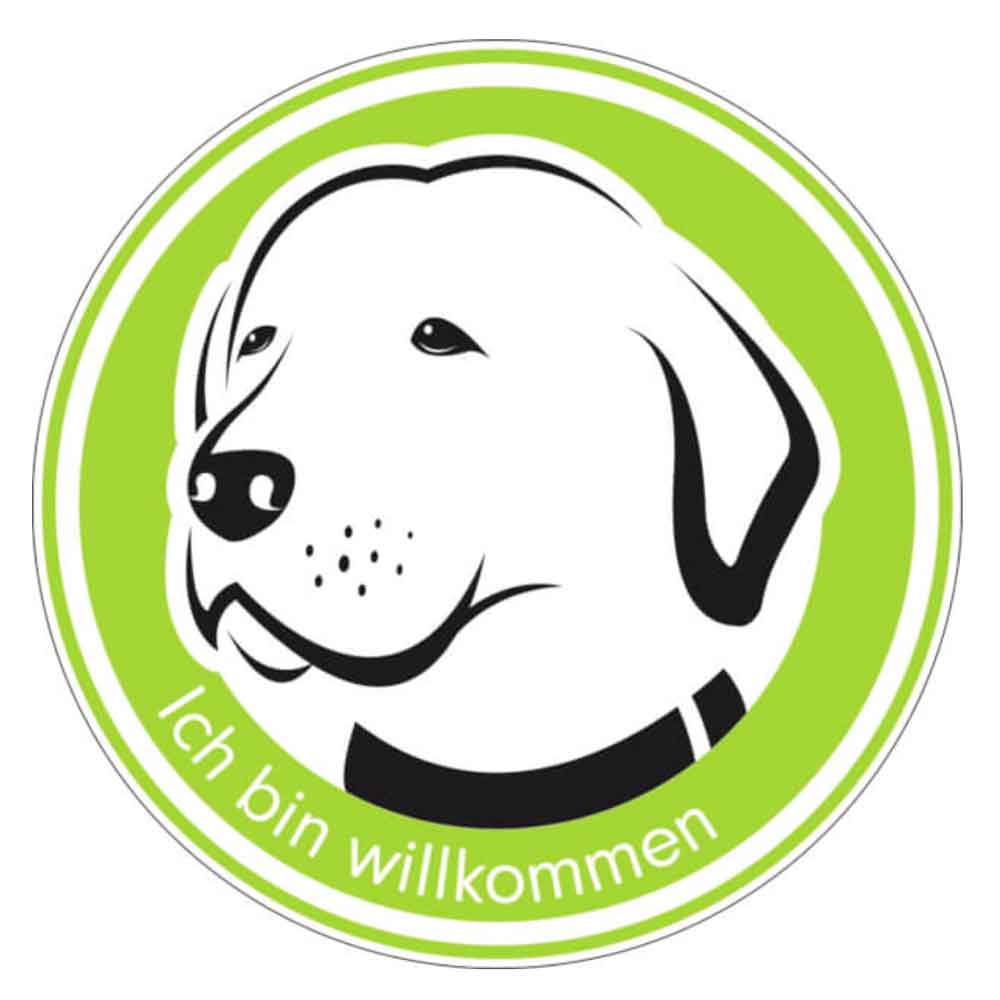 Hinweisschild - Gewerbe und Privat - Hunde willkommen