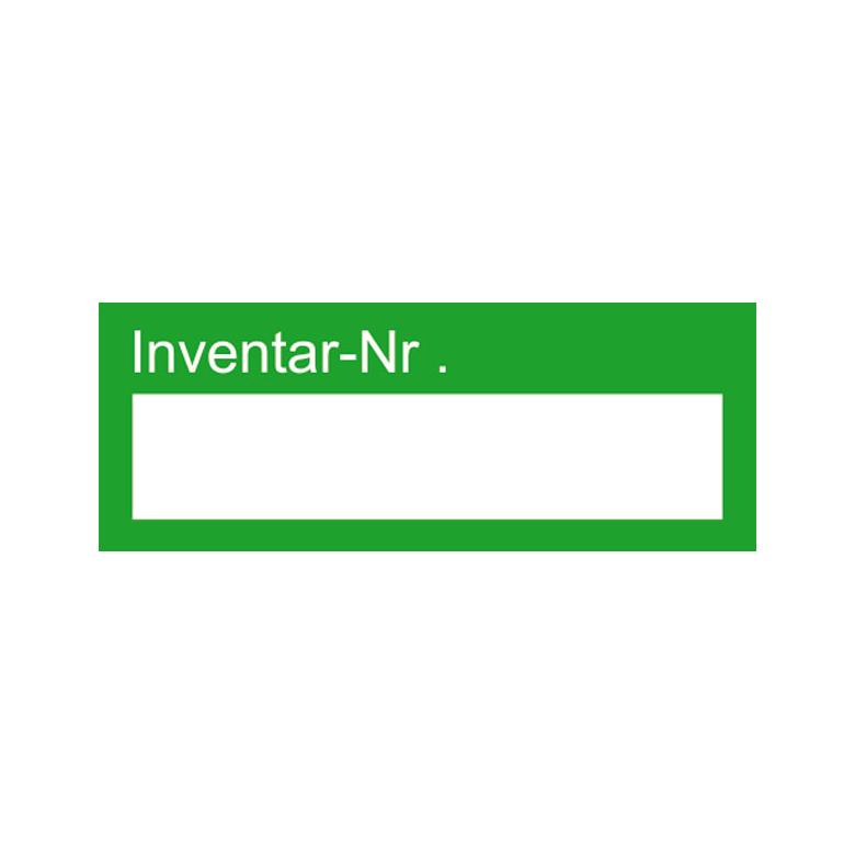 Inventar-Kennzeichnungsetikett - Maxi - Text: Inventar-Nr.: - 4 Farben