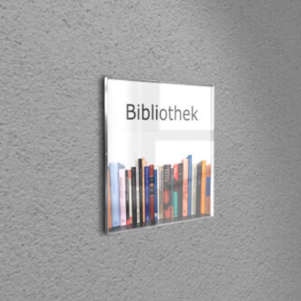 ClickFix Türschild - manipulationssicheres Schild aus Acrylglas und Edelstahl - in 4 Formaten