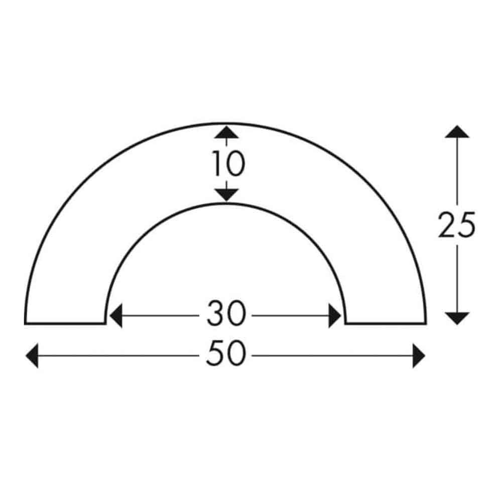 Knuffi Rohrschutzprofil Typ R30 - für Rohr ø 20-40 mm - selbstklebend - 2 Längen - 4 Farben