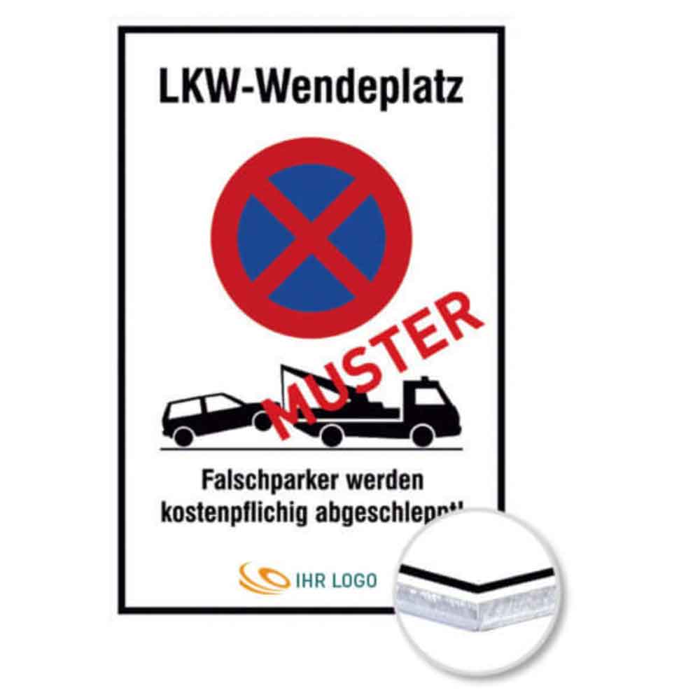 Individuelles Parkplatzschild - mit Ihrem Logo/Text