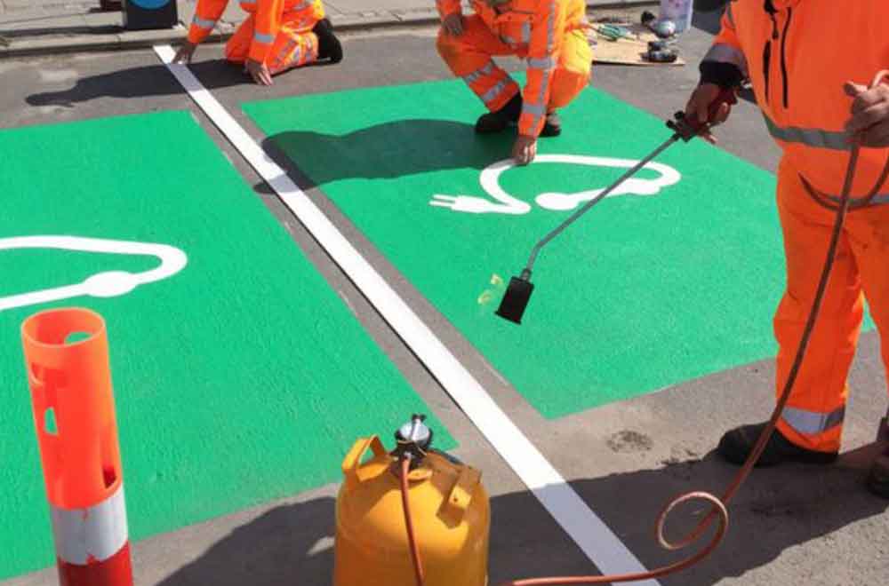 Premark Bodenmarkierung auf dem Parkplatz