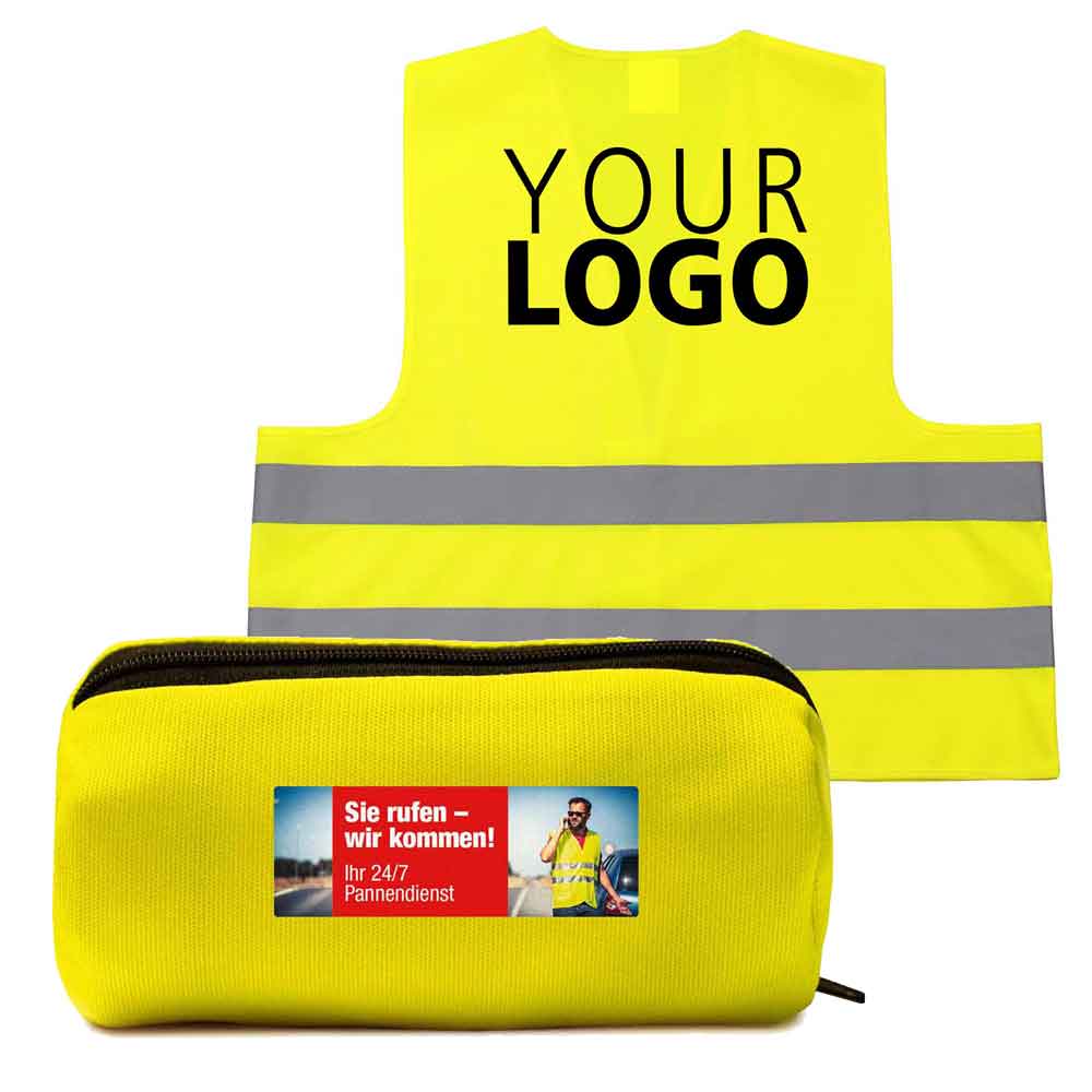 Logodruck auf Warnwesten und Hüllen