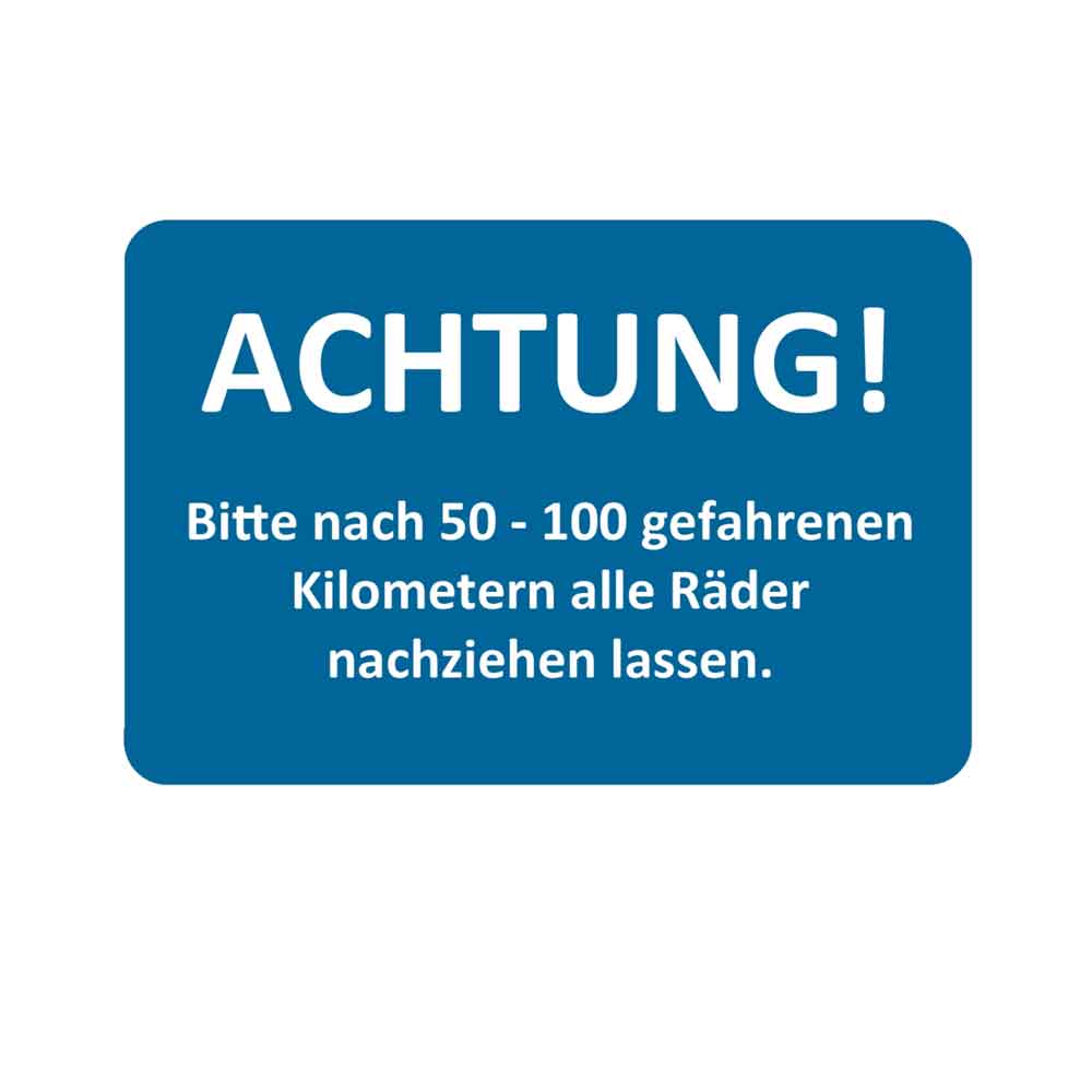 Kundendienst-Aufkleber - für Kraftfahrzeuge - mit unterschiedlichen Hinweistexten