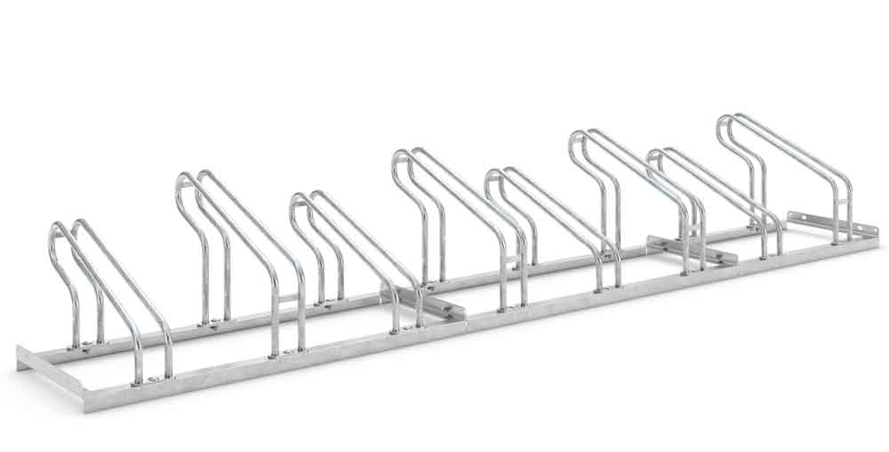 Fahrrad-Anlehnparker 2000 BF - Radabstand 390 mm - einseitig - 7 verschiedene Breiten